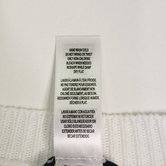 Studio 1886 Sweater Women's Size XL Blue Beige Ivory Cottagecore Light Academia - Picture 3 of 16